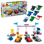 LEGO DUPLO F1 Race Car Team Set – Toddler Toy with Drivers for Creative, Educational Racing Fun - LEGO