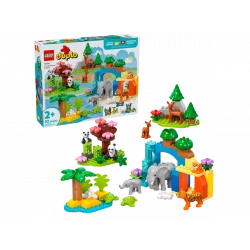 LEGO DUPLO 3in1 Wild Animal Families Set – Educational and Creative Building Toy for Toddlers