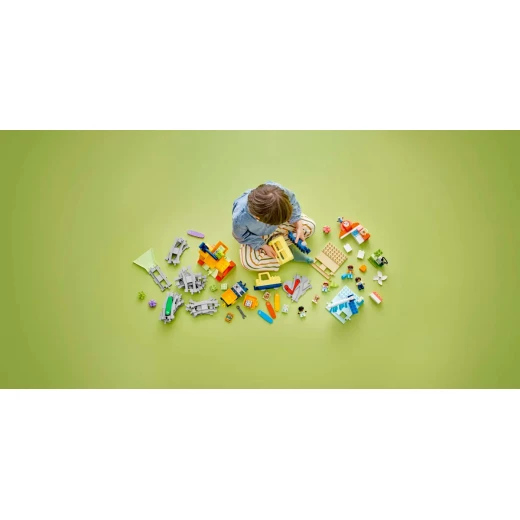 قطار المجتمع التفاعلي الكبير من دبلو - لعبة تعليمية وممتعة للأطفال الصغار مع أنشطة متنوعة من ليغو - ليجو - Image 2