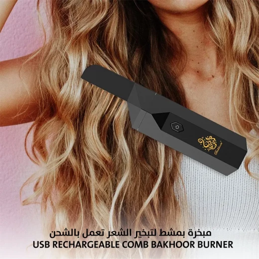 موزع بخور مشط قابل لإعادة الشحن عبر USB: عطر فاخر للشعر موزع بخور مشط قابل لإعادة الشحن عبر USB: عطر فاخر للشعر