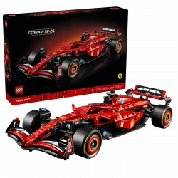 LEGO Technic Ferrari SF-24 F1 Car Model Kit for Adults – Premium Buildable Display for Racing Fans