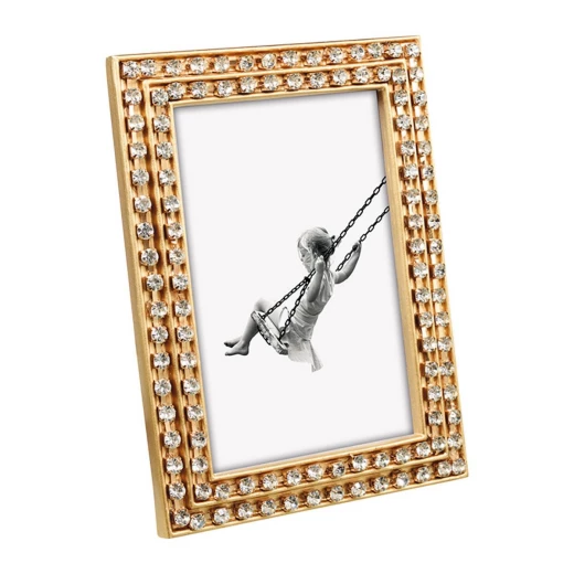 Mascagni Photo Frame 10x15cm Golden Resin Crystal Decorations Mascagni Photo Frame 10x15cm Golden Resin Crystal Decorations