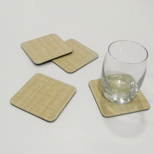 Arte Pelle Beige Leather Coasters Set - Elegant Home & Garden Table Accessories Arte Pelle Beige Leather Coasters Set - Elegant Home & Garden Table Accessories