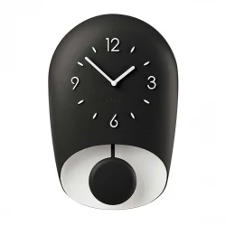 Guzzini Bell Wall Clock Brike Mustard Charcoal - Modern Stylish Home Decor Accessory