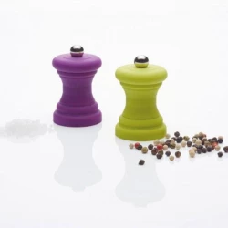 مجموعة مطحنة ملح وفلفل صغيرة من KitchenCraft مطاحن طحن من الفولاذ المقاوم للصدأ مكونة من قطعتين توابل لطاولة الطعام