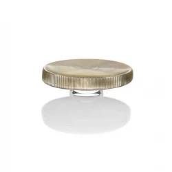 IVV Ishtar Footed Glass Plate – 26cm, Gold | Elegant Decorative Serving Dish for Cakes, Fruits & Desserts