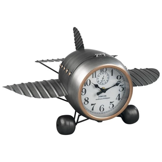 Mascagni Airplane Metal Clock with Storage Compartment – Decorative and Functional Design Mascagni Airplane Metal Clock with Storage Compartment – Decorative and Functional Design