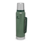 Stanley Classic Legendary Bottle 1.0L –  Hammertone Green Insulated Bottle for Hot & Cold Beverages - Stanley