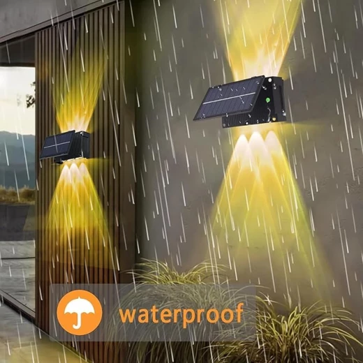 Solar Wall Light with Color Changing LED for Outdoor Use - Image 2