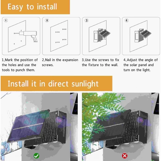 Solar Wall Light with Color Changing LED for Outdoor Use - Image 5