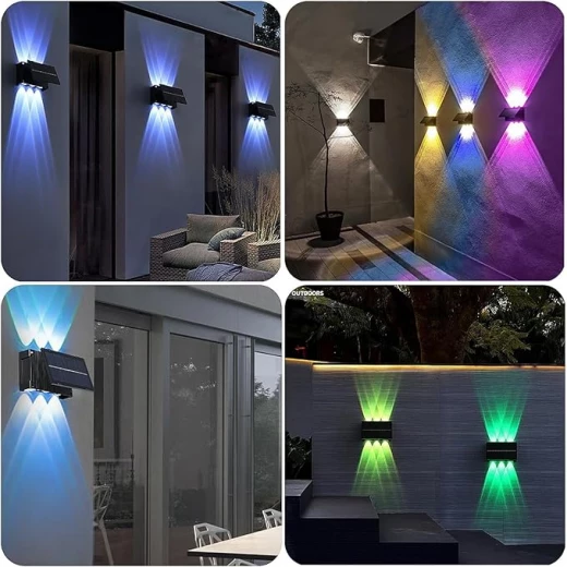 Solar Wall Light with Color Changing LED for Outdoor Use - Image 4