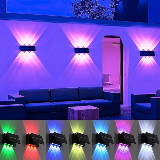 Solar Wall Light with Color Changing LED for Outdoor Use - Image 6