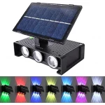 Solar Wall Light with Color Changing LED for Outdoor Use