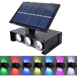 Solar Wall Light with Color Changing LED for Outdoor Use