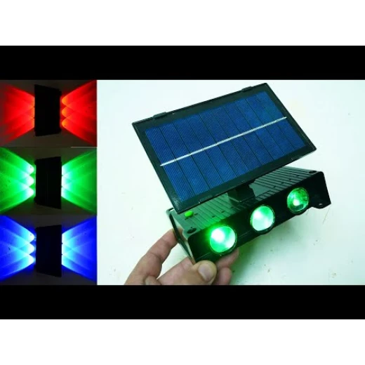 Solar Wall Light with Color Changing LED for Outdoor Use - Image 8