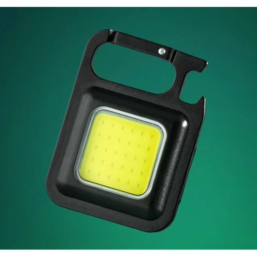مصباح طوارئ LED مزود بسلسلة مفاتيح COB ومصباح عمل - قابل لإعادة الشحن، 800 لومن، متعدد الوظائف، قاعدة مغناطيسية، فتاحة زجاجات، ضوء USB-C مصباح طوارئ LED مزود بسلسلة مفاتيح COB ومصباح عمل - قابل لإعادة الشحن، 800 لومن، متعدد الوظائف، قاعدة مغناطيسية، فتاحة زجاجات، ضوء USB-C