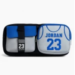 Pencil Case 23, Large Capacity Blue & Black Pencil Pouch with 3 Compartments, Stationery Storage Bag for School & Office
