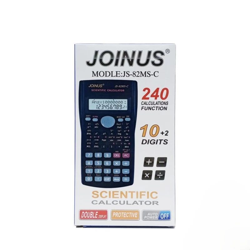 آلة حاسبة علمية جويناس JS-82MS-C - وظائف رياضية وعلمية للمدرسة والاختبارات - جويناس