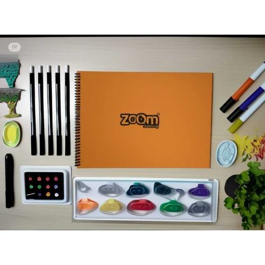 دفتر رسم سلكي من زووم، مقاس A4، 20 ورقة، برتقالي - زووم - Image 4