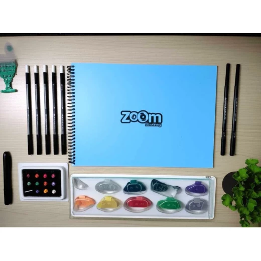 دفتر رسم سلكي من زووم، مقاس A4، 20 ورقة، أزرق - زووم - Image 2