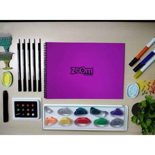 دفتر رسم سلكي من زووم، مقاس A4، 20 ورقة، بنفسجي - زووم - Image 2