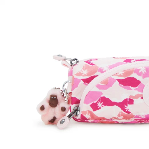Kipling CUTE Pencil Case – Pink Palm, Size 22 × 7 × 6.5 cm – Multi-Use Cosmetic & Stationery Pouch, Stylish & Practical - Kipling - Image 6