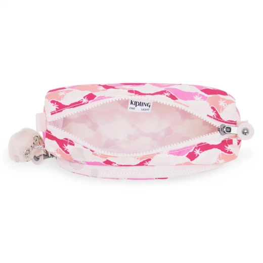 Kipling CUTE Pencil Case – Pink Palm, Size 22 × 7 × 6.5 cm – Multi-Use Cosmetic & Stationery Pouch, Stylish & Practical - Kipling - Image 4