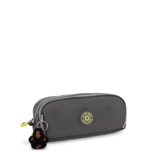 Kipling Gitroy Large Pencil Case, Back to Grey with 3 Compartments, Spacious, Durable & Ideal for School or Office Supplies 23 x 7 x 10 cm - Kipling - Image 2
