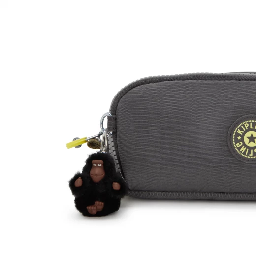 Kipling Gitroy Large Pencil Case, Back to Grey with 3 Compartments, Spacious, Durable & Ideal for School or Office Supplies 23 x 7 x 10 cm - Kipling - Image 3