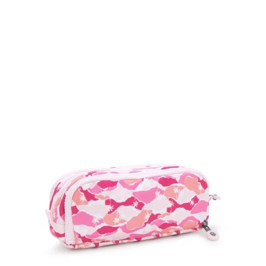Kipling Gitroy Large Pencil Case, Pink Palm with 3 Compartments, Spacious, Stylish & Perfect for School or Work Supplies 23 x 7 x 10 cm - Kipling - Image 5