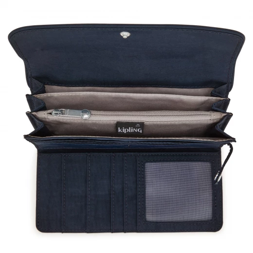 Kipling Money Land Wallet, Blue Bleu with RFID Protection, Spacious, Stylish & Secure for Everyday Use 18.5 x 3 x 10 cm - Kipling - Image 4