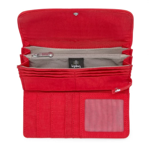 Kipling Money Land Wallet, Red Rouge, Spacious RFID Ladies Wallet with Spacious, Stylish, and Secure for Everyday Use 10 x 3 x 18.5 cm - Kipling - Image 4