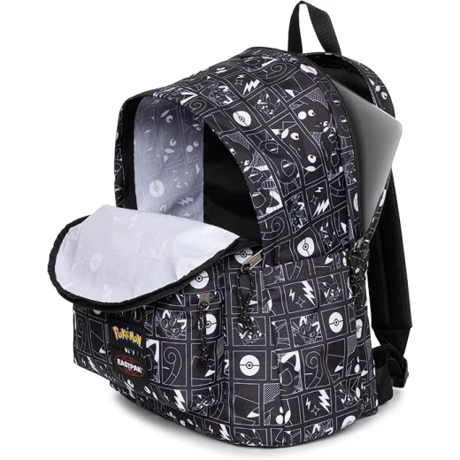 Eastpak Pokémon Day Office Backpack Black – 31L, 44x30x24 cm, Waterproof School Bag with Laptop Compartment - Eastpak - Image 2