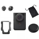 كانون PowerShot V10 (الطراز 5947C006AA) – كاميرا مدوّنة مدمجة بدقة 4K، مستشعر 1 بوصة، حامل مدمج وميكروفون ستيريو - كانون
