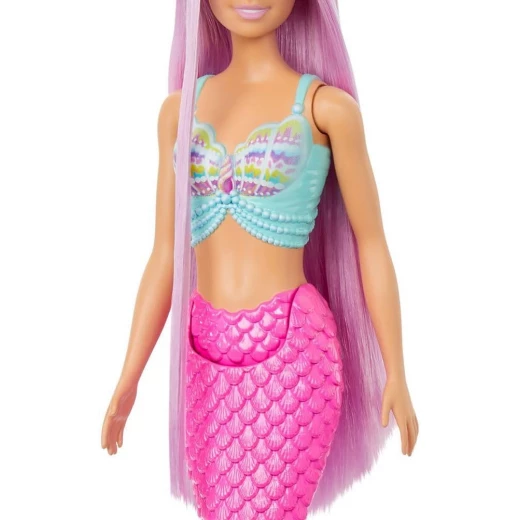 Barbie Dreamtopia Mermaid Doll with Extra Long Two Tone Fantasy Hair Styling Toy Set for Girls Purple - Barbie - Image 2