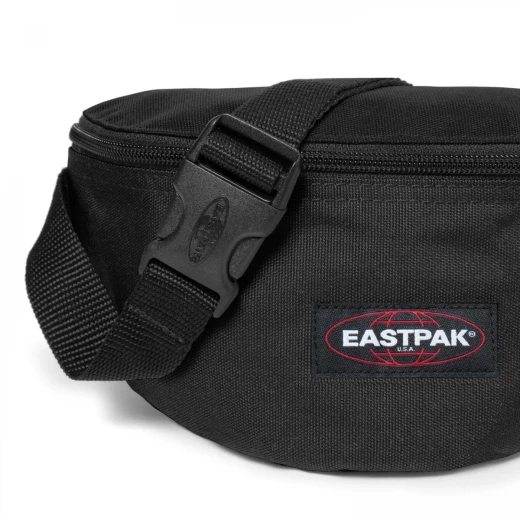 Eastpak Springer Waist Pouch, 2 L Compact Fanny Pack in ‘Springer Black’, Main + Back Zip Compartments, Adjustable Belt – 16.5 × 23 × 8.5 cm - Eastpak - Image 4