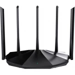 جهاز توجيه واي فاي ذكي TX2 Pro WiFi 6 AX1500، إنترنت لاسلكي ثنائي النطاق جيجابت واي فاي 6، 5 هوائيات عالية الكسب 6 ديسيبل، 3 منافذ LAN جيجابت، WPA3+OFDMA+MU-MIMO (أسود) من تيندا - تيندا