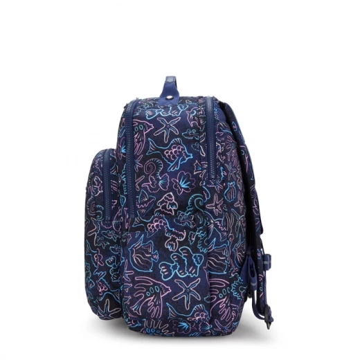 حقيبة ظهر مدرسية من Kipling Seoul College - طبعة Disco Fish - كيبلينج - Image 5