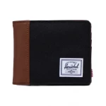Herschel Hank Wallet Black/Tan - Multiple Card Slots - Herschel
