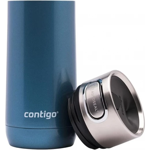 Contigo Luxe Autoseal 360 ml Stainless Steel Thermal Mug, Vacuum Flask, Leakproof Tumbler, Dishwasher Safe, Coffee Mug with BPA Free Easy-Clean Lid, Cornflower - Contigo - Image 2