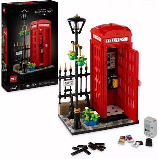 مجموعة بناء صندوق الهاتف الأحمر في لندن من LEGO Ideas للبالغين مجموعة بناء صندوق الهاتف الأحمر في لندن من LEGO Ideas للبالغين