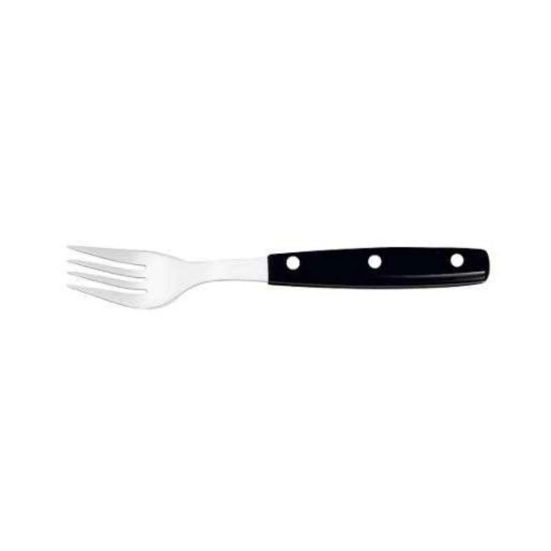 Icel Steak Fork Wood Handle 19cm Black - Stainless Steel - Icel