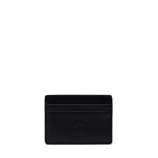 Herschel Charlie Leather Cardholder - Black Wallet