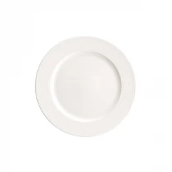 Bonna Loop Flat Plate 17cm White Porcelain Dinnerware