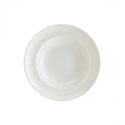 Bonna Loop Gourmet Deep Plate 24cm - White Porcelain Dinnerware