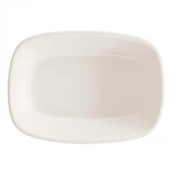 Bonna White Rectangular Deep Bowl 17x11.5cm Porcelain Plate