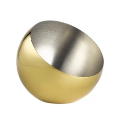 وعاء APS Sphere ذهبي 24 سم - وعاء تقديم من الفولاذ المقاوم للصدأ