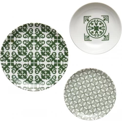 Guzzini Le Maioliche 18-Piece Dinnerware Set - Emerald Green