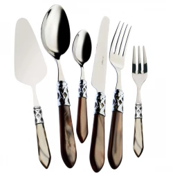 Bugatti Aladdin Cutlery Set 31 Pieces Onyx/Silver Ring