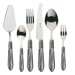 Bugatti Optical Cutlery Set 31 Pieces Grey/Silver Ring